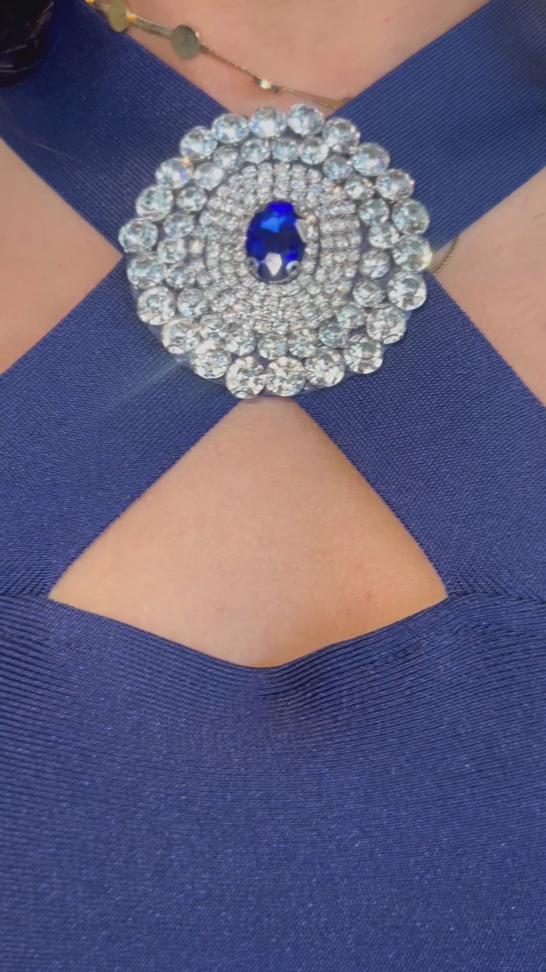 Elegant Blue Party Dress Kabdul