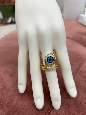 Lucky eye gold plated 24k Ring