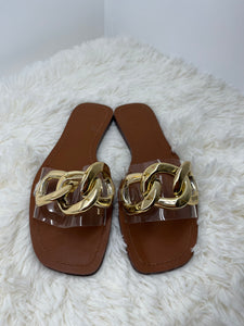Brown Sandals with Gold