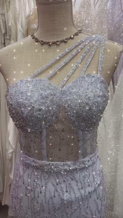 Sparkly Strappy Wedding Dress