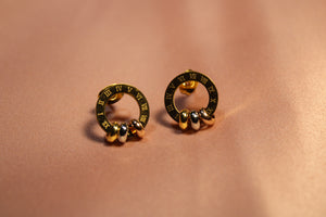 Luxury Earrigns 3 Golds Together Gold Plated 24k