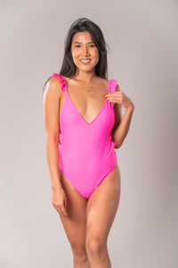 Cute Pink One Piece Kabdul Swimsuit and Body , With a Pink Eye Cover Ups