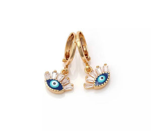 Evil Eye Necklace and Earrigns Set