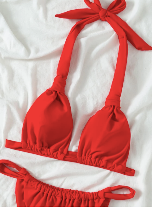 Uy Love Two Pieces Red Kabdul Swimsuit