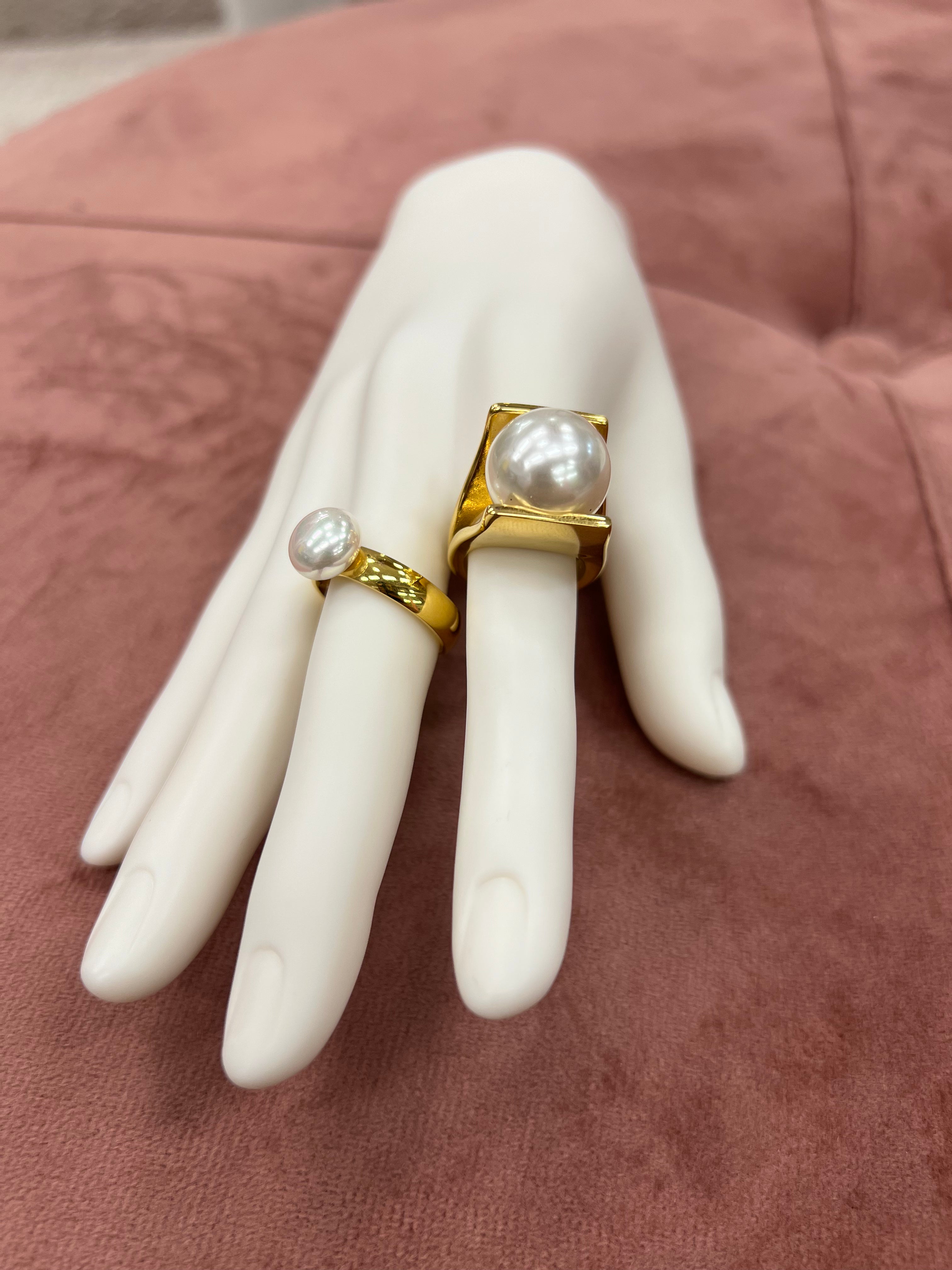 Pearl Rings Gold Platted 24K
