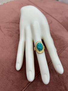 Egypt Blue Stone Gold Ring
